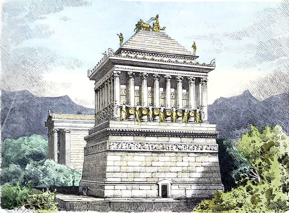 Mausoleum_at_Halicarnassus_by_Ferdinand_Knab_(1886)_cropped